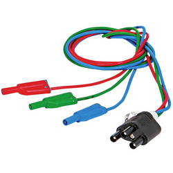 Chauvin Arnoux P01295398  měřicí vodič  Přívodní kabel se 3 oddělenými bezpečnostními měřicími kabely (červená, modrá, zelená) 1 sada