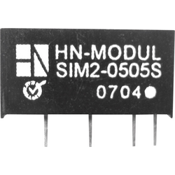HN Power  SIM2-0505S-SIL7  DC/DC měnič napětí do DPS  5 V/DC  5 V/DC  400 mA  2 W  Počet výstupů: 1 x  Obsahuje 1 ks
