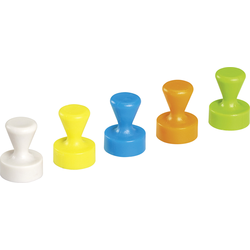 Maul neodymový magnet  (Ø x v) 12 mm x 16 mm kuželka  bílá, žlutá, modrá, zelená, oranžová 10 ks 6168599