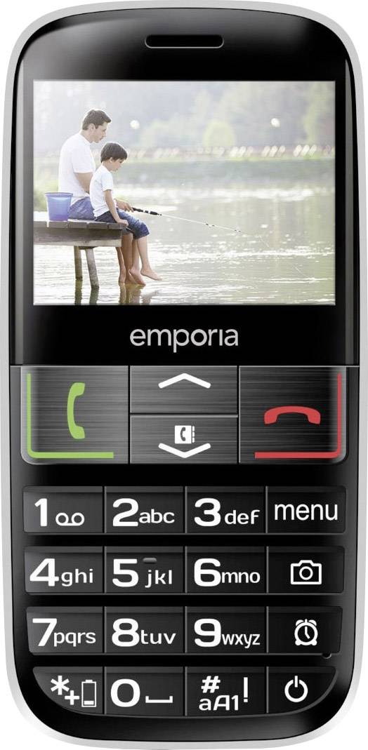 Emporia Euphoria telefon pro seniory nabíjecí stanice, tlačítko SOS černá