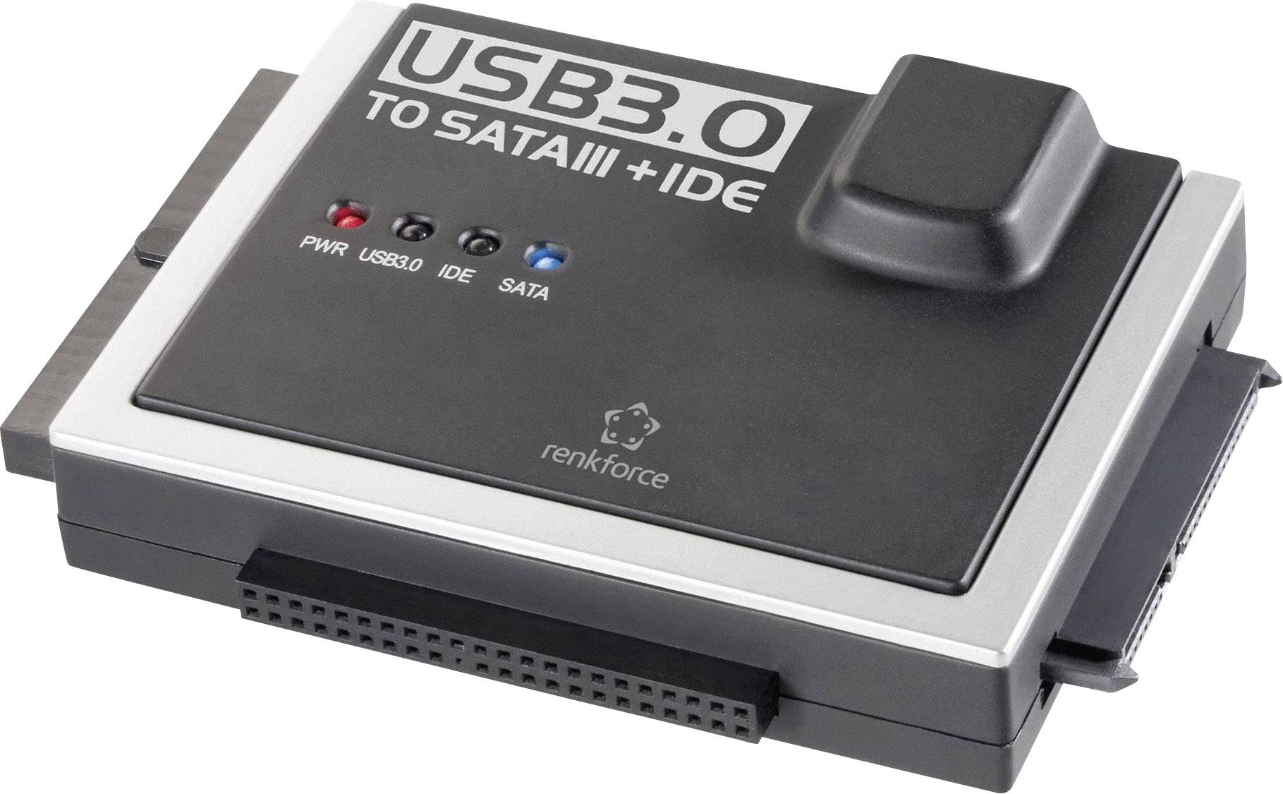 SATA, IDE, USB konvertor Renkforce RF-3833988, 1.20 m, černá