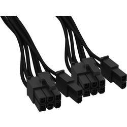 BeQuiet PC, napájecí kabel [2x ATX zástrčka 8pólová (6+2) - 1x 12pinová zástrčka (síťový adaptér)] 0.60 m černá