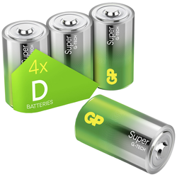 GP Batteries GPPCA13AS112 baterie velké mono D alkalicko-manganová 1.5 V 4 ks