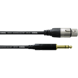 Cordial CFM 1,5 FV XLR propojovací kabel [1x XLR zásuvka - 1x jack zástrčka 6,3 mm] 1.50 m černá