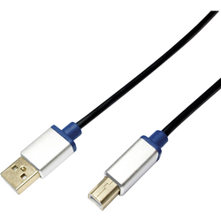 LogiLink USB kabel USB 2.0 USB-A zástrčka, USB-B zástrčka 2.00 m černá BUAB220