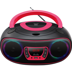 Denver TCL-212BT CD-rádio FM AUX, CD, USB, Bluetooth  ambient light růžová