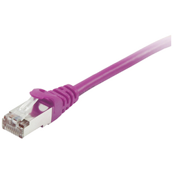 Equip 605555 RJ45 síťové kabely, propojovací kabely CAT 6 S/FTP 1.00 m fialová pozlacené kontakty 1 ks