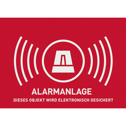 ABUS AU1322 výstražná samolepka alarm Jazyky němčina  (š x v) 148 mm x 105 mm
