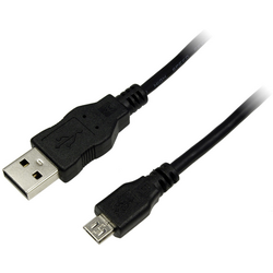 LogiLink USB kabel USB 2.0 USB-A zástrčka, USB Micro-B zástrčka 5.00 m černá
