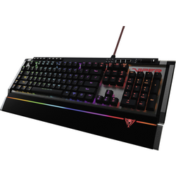 Viper PV770MRUMXGM-DE kabelový Herní klávesnice s podsvícením, podložka pod zápěstí, switch: červená německá, QWERTZ černá, stříbrná