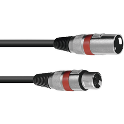 Omnitronic 30220406 XLR propojovací kabel [1x XLR zástrčka 3pólová - 1x XLR zásuvka 3pólová] 1.00 m černá