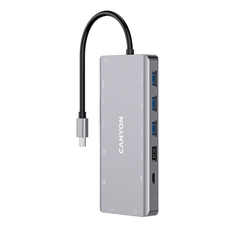 Canyon DS-12 USB-C® (USB 3.1) Multiport hub šedá