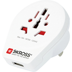 Skross 1500268 cestovní adaptér  Country Adapter World to USA USB