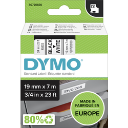 páska do štítkovače  DYMO D1 45803  Barva pásky: bílá Barva písma:černá 19 mm 7 m