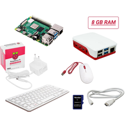Raspberry Pi® Desktop Kit Raspberry Pi® 5 B+ 8 GB 4 x 2.4 GHz vč. klávesnice, vč. myši, vč. Noobs OS, vč. napájecího zdroje, vč. pouzdra, vč. HDMI™ kabelu