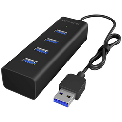 ICY BOX IB-HUB1409-U3  USB 3.0-hub  černá