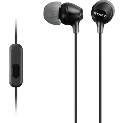 Sony MDR-EX15AP  špuntová sluchátka kabelová  černá  headset
