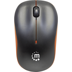Manhattan Success Bezdrátová myš bezdrátový optická černá, oranžová 3 tlačítko 1000 dpi