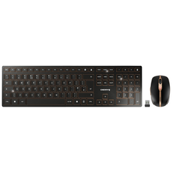 CHERRY JD-9100GB-2 bezdrátový, bezdrátový Sada klávesnice a myše  UK anglická, QWERTY  černá