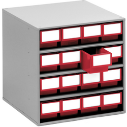 Treston 1640-5 skladová skříň    (š x v x h) 400 x 395 x 400 mm světle šedá, červená 1 ks