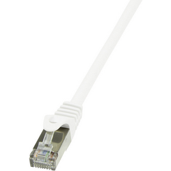 LogiLink CP2101S RJ45 síťové kabely, propojovací kabely CAT 6 F/UTP 15.00 m bílá s ochranou 1 ks
