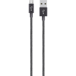 Belkin USB kabel USB 2.0 USB-A zástrčka, USB Micro-B zástrčka 1.20 m černá opletený F2CUo21bt04-BLK