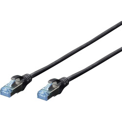 Digitus DK-1531-005/BL RJ45 síťové kabely, propojovací kabely CAT 5e SF/UTP 0.50 m černá  1 ks