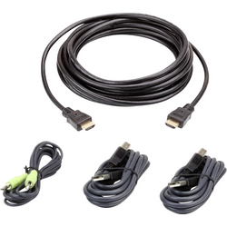 ATEN KVM kabel [1x HDMI zástrčka, USB 2.0 zástrčka A, jack zástrčka 3,5 mm - 1x HDMI zástrčka, jack zástrčka 3,5 mm, USB 2.0 zásuvka B] 3.00 m
