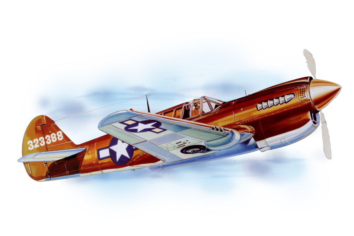 P - 40 Warhawk (711mm) laser.vyřezávaný Guillow