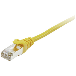 Equip 605560 RJ45 síťové kabely, propojovací kabely CAT 6 S/FTP 1.00 m žlutá pozlacené kontakty 1 ks