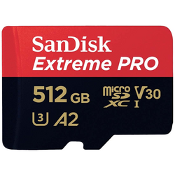 SanDisk Extreme PRO paměťová karta microSDXC 512 GB Class 10 UHS-I nárazuvzdorné, vodotěsné