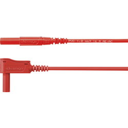 Schützinger MSWFK A341 / 1 / 100 / RT měřicí kabel [zástrčka 4 mm - zástrčka 4 mm] červená, 1 ks