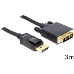 Delock DisplayPort / DVI kabelový adaptér Konektor DisplayPort, DVI-D 24+1pol. Zástrčka 3.00 m černá 82592 Kabel DisplayPort
