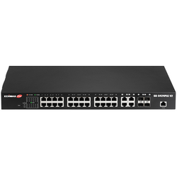 EDIMAX  GS-5424PLC V2  GS-5424PLC V2  síťový switch  24 + 4 porty  10 / 100 / 1000 MBit/s  funkce PoE