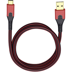 USB 3.0  [1x USB 3.0 zástrčka A - 1x USB-C® zástrčka] 0.50 m červená/černá pozlacené kontakty Oehlbach USB Evolution C3