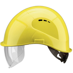 Voss Helme  2684-YE ochranná helma s integrovaným hledím žlutá EN 397 , EN 166