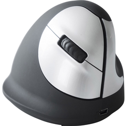 R-GO Tools RGOHEWL Bezdrátová ergonomická myš bezdrátový optická černá, stříbrná 4 tlačítko 1750 dpi ergonomická