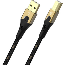 Oehlbach USB kabel USB 2.0 USB-A zástrčka, USB-B zástrčka 7.50 m černá/zlatá  D1C9545