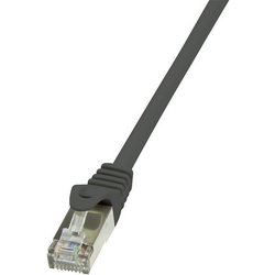 LogiLink CP2073S RJ45 síťové kabely, propojovací kabely CAT 6 F/UTP 5.00 m černá s ochranou 1 ks