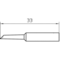 Weller XNT GW pájecí hrot zkosený 45° Velikost hrotů 2 mm Délka hrotů 33 mm Obsahuje 1 ks