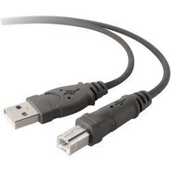 Belkin USB kabel USB 2.0 USB-A zástrčka, USB-B zástrčka 1.80 m černá pozlacené kontakty, UL certifikace F3U154bt1.8M