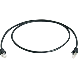 Telegärtner L00000A0077 RJ45 síťové kabely, propojovací kabely CAT 6A S/FTP 0.50 m černá samozhášecí, bez halogenů, UL certifikace 1 ks