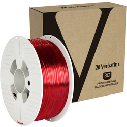 Verbatim 55054  vlákno pro 3D tiskárny PETG plast  1.75 mm 1 kg červená (transparentní)  1 ks