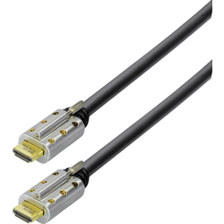 Maxtrack HDMI kabel Zástrčka HDMI-A, Zástrčka HDMI-A 20.00 m černá C 505-20 L podpora HDMI, stíněný, Audio Return Channel, Ultra HD (4K) HDMI s Ethernetem, lze šroubovat, pozlacené kontakty HDMI kabel