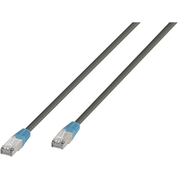 Vivanco 45912 RJ45 síťové kabely, propojovací kabely CAT 6 F/UTP 5.00 m šedá, modrá stíněný, kulatý 1 ks