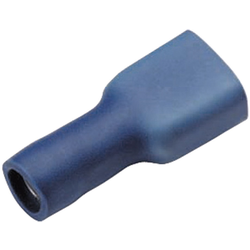 Cimco 180242 faston zásuvka Šířka zástrčky: 6.3 mm Tloušťka konektoru: 0.8 mm 180 ° plná izolace modrá 1 ks