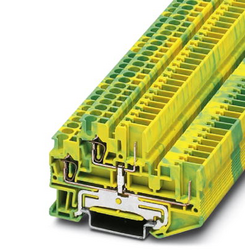 Phoenix Contact STTB 2,5/2P-PE 3040067 dvojitá svorka na ochranný vodič Pólů: 4 0.08 mm² 2.5 mm² zelená, žlutá 50 ks