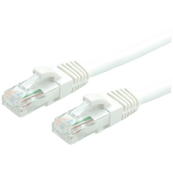 Value 21.99.1472 RJ45 síťové kabely, propojovací kabely CAT 6A U/UTP 2.00 m bílá  1 ks