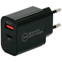 IWH USB nabíječka 30 W do zásuvky (230 V), vnitřní Počet výstupů: 2 x USB 3.0, USB-C® zásuvka (nabíjení)