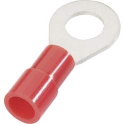 Cimco 180078 kulaté kabelové oko Průřez (max.)=10 mm² Ø otvoru=13 mm částečná izolace červená 1 ks